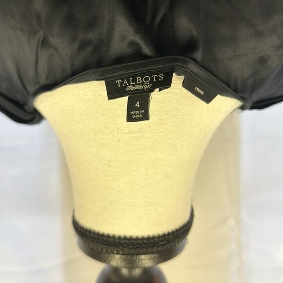 Talbots Silk Sleeveless Blouse with Ruffle Accent - Size 4 - 94% Silk - Picture 6 of 10